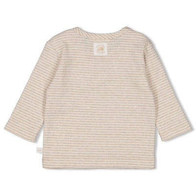 Feetje W25  W2512 Longsleeve rib met streep - Sleepy Sheepy Taupe melange 51602568