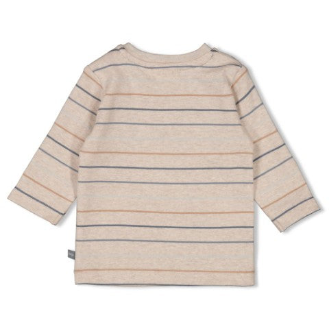 Feetje W25  W2514 Longsleeve streep - Howdy Taupe melange 51602604