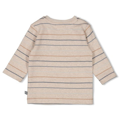 Feetje W25  W2514 Longsleeve streep - Howdy Taupe melange 51602604