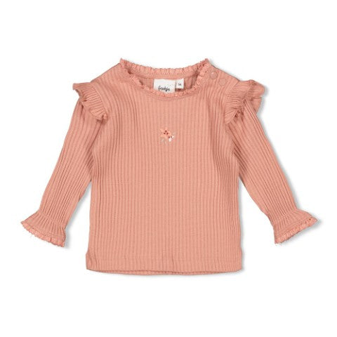 Feetje W25  W2515 Longsleeve ajour rib - Morning Sun Roze 51602596