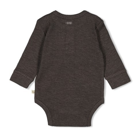 Feetje W25  W2516 Romper rib - Rawrsome Antraciet melange 50200249