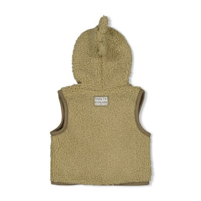 Feetje W25  W2516 Bouclé bodywarmer met capuchon - Rawrsome Groen 51200038