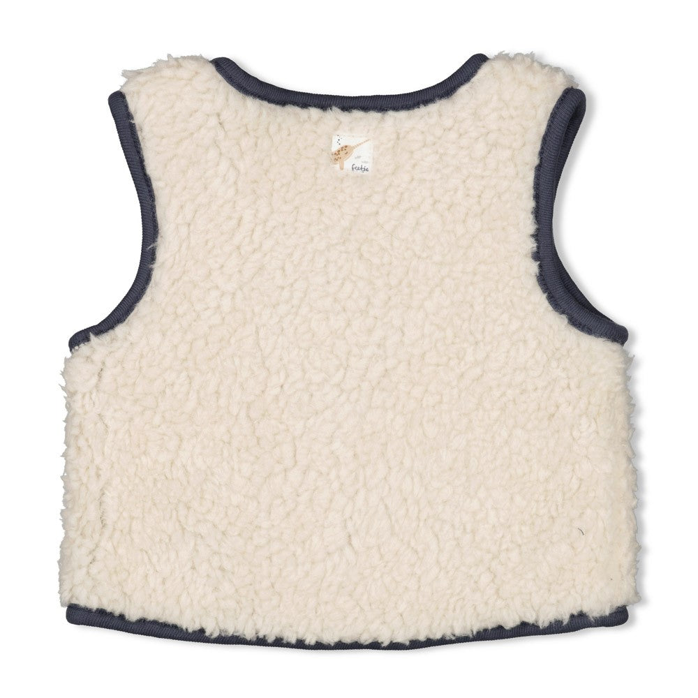 Feetje W25  W2518 Omkeerbaar teddy gilet - Narwal Blauwgrijs 51200036