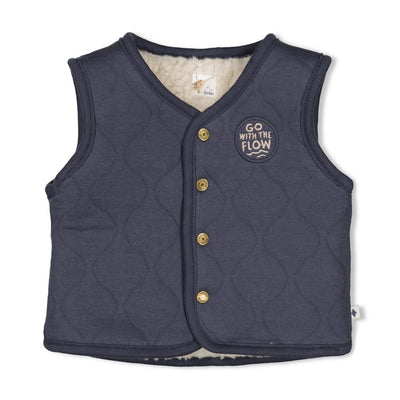 Feetje W25  W2518 Omkeerbaar teddy gilet - Narwal Blauwgrijs 51200036