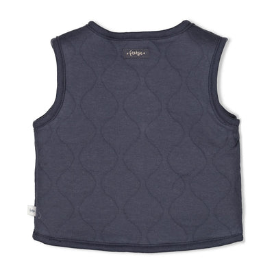 Feetje W25  W2518 Omkeerbaar teddy gilet - Narwal Blauwgrijs 51200036
