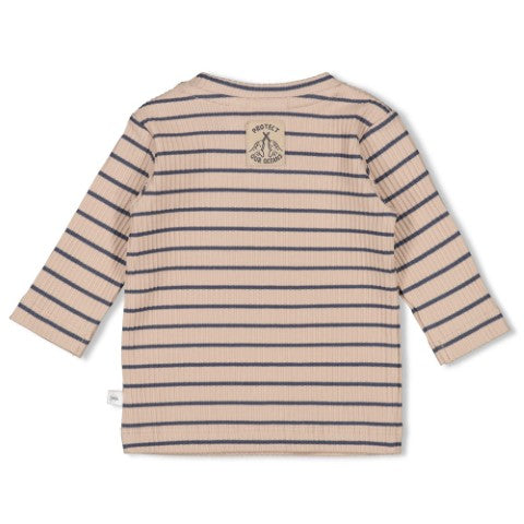 Feetje W25  W2518 Longsleeve rib met streep - Narwal Taupe 51602591