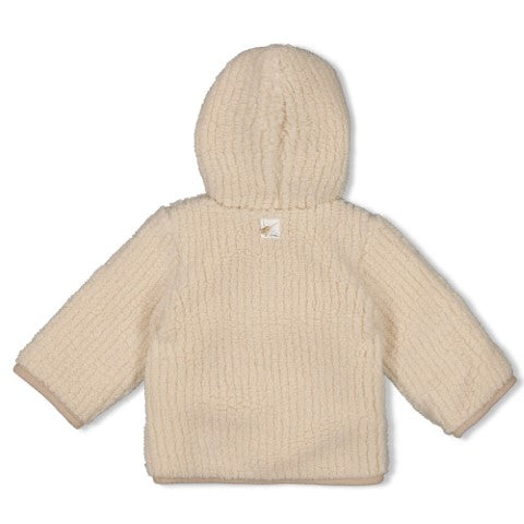 Feetje W25  W2518 Bouclé omkeerbaar jasje met capuchon - Narwal Offwhite 51800351