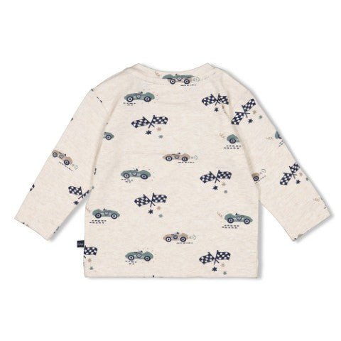 Feetje W25  W2520 Longsleeve AOP - Let's Go! Offwhite melange 51602575
