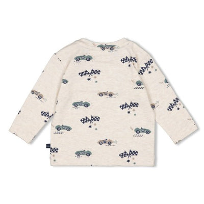 Feetje W25  W2520 Longsleeve AOP - Let's Go! Offwhite melange 51602575