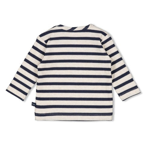 Feetje W25  W2520 Longsleeve rib met streep -  Let's Go! Marine 51602576
