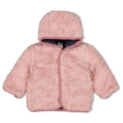 Feetje W25  W2521 Omkeerbaar fake fur jasje met capuchon - Swanlake Roze 51800355
