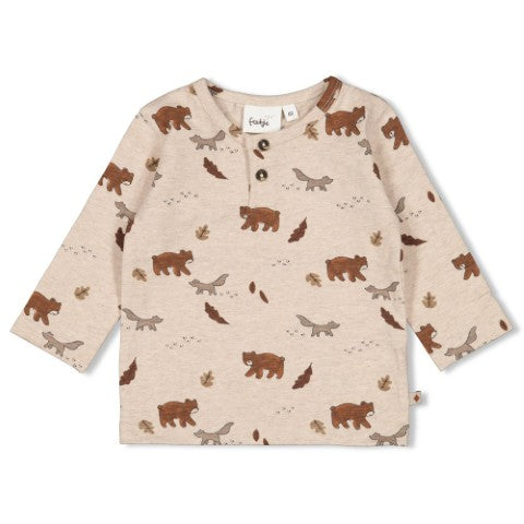 Feetje W25  W2522 Longsleeve AOP - Wild World Taupe melange 51602628