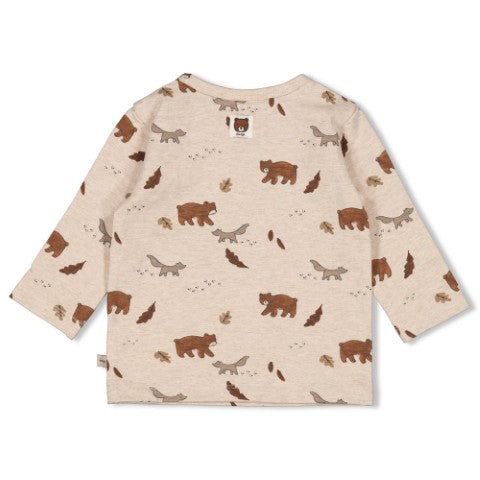 Feetje W25  W2522 Longsleeve AOP - Wild World Taupe melange 51602628