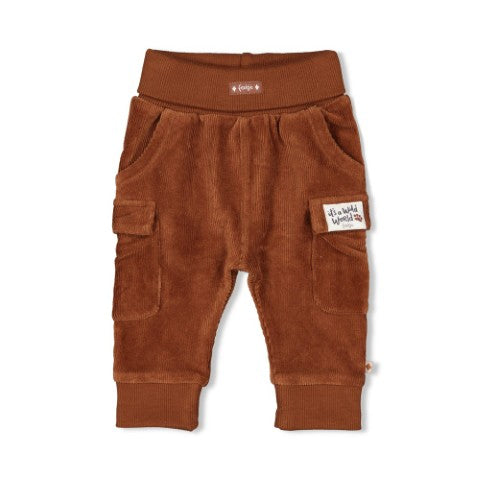 Feetje W25  W2522 Broek velours rib - Wild World Bruin 52202424