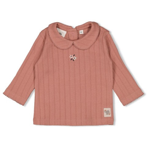 Feetje W25  W2523 Longsleeve pointelle rib - Woodland Bloom Mauve 51602612