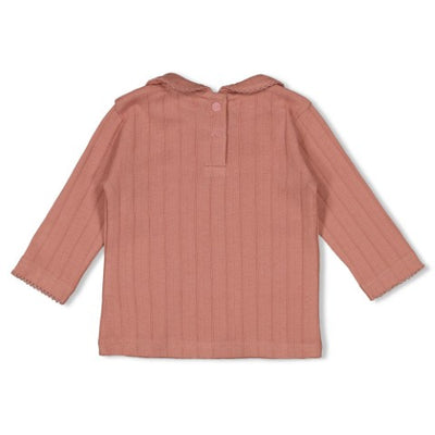 Feetje W25  W2523 Longsleeve pointelle rib - Woodland Bloom Mauve 51602612