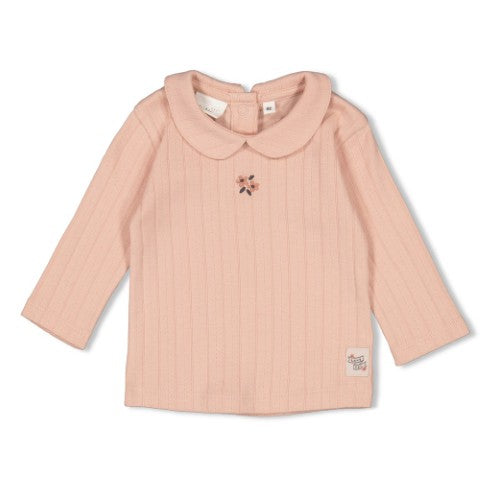 Feetje W25  W2523 Longsleeve pointelle rib - Woodland Bloom Roze 51602613