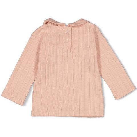 Feetje W25  W2523 Longsleeve pointelle rib - Woodland Bloom Roze 51602613