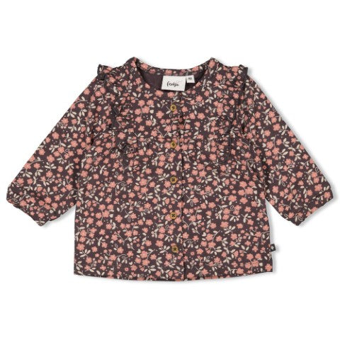 Feetje W25  W2523 Blouse AOP - Woodland Bloom Antraciet 52300048
