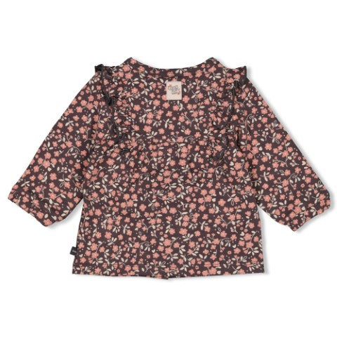 Feetje W25  W2523 Blouse AOP - Woodland Bloom Antraciet 52300048