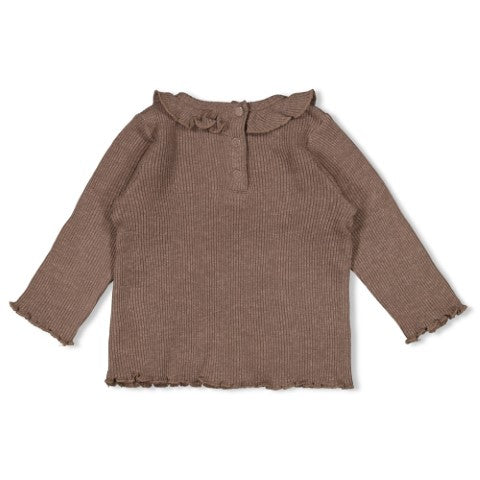 Feetje W25  W2527 Longsleeve rib - Better Together Bruin melange 51602662