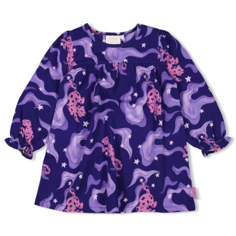 Jubel w25 Jurk AOP - Wild Soul Indigo 91400409 W25J1