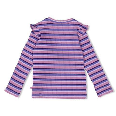 Jubel w25 Longsleeve rib met streep - Wild Soul Violet 91600428 W25J1