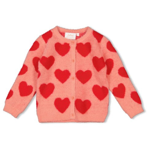 Jubel W25 W25J2 Vest gebreid AOP - Queen Of Hearts-  Roze 91300181