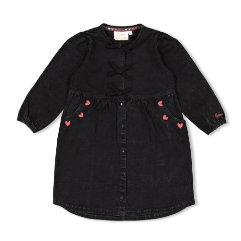 Jubel w25 Jurk denim look - Queen Of Hearts Black Denim 91400411 W25J2