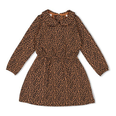 Jubel w25 Jurk AOP - Queen Of Hearts Bruin 91400419 W25J2