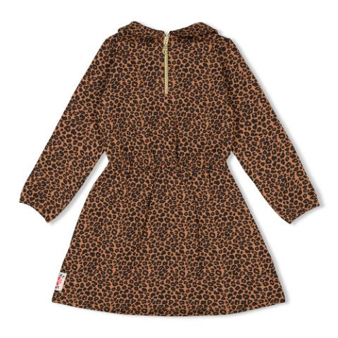 Jubel w25 Jurk AOP - Queen Of Hearts Bruin 91400419 W25J2
