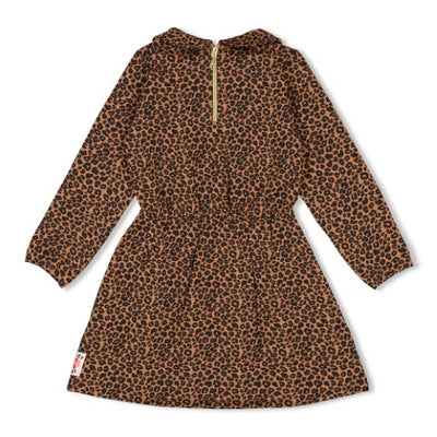 Jubel w25 Jurk AOP - Queen Of Hearts Bruin 91400419 W25J2