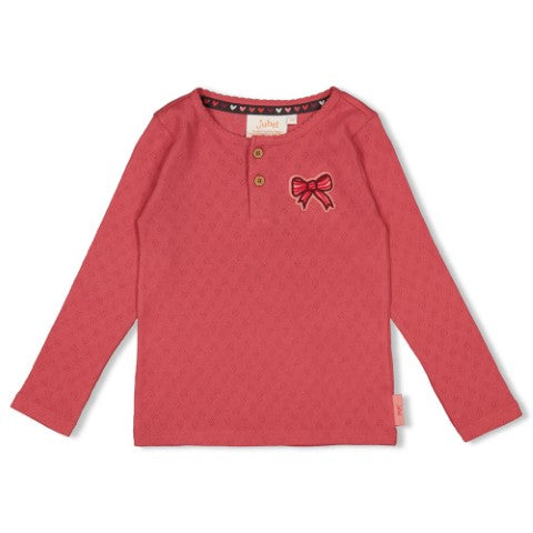 Jubel w25 Longsleeve ajour rib - Queen Of Hearts Roze 91600437 W25J2