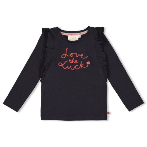 Jubel w25 Longsleeve ruches - Queen Of Hearts Antraciet 91600439 W25J2