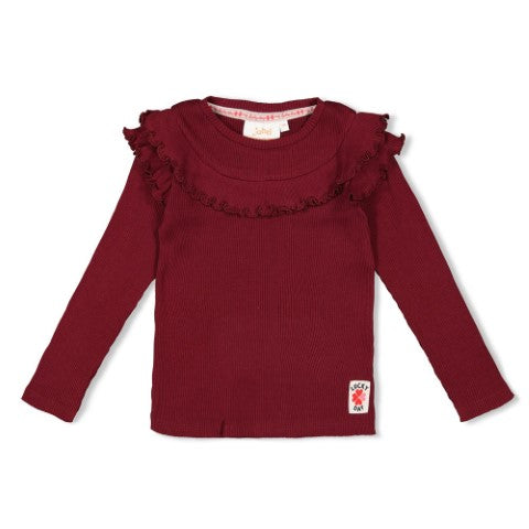 Jubel w25 Longsleeve rib - Queen Of Hearts Bordeaux 91600440 W25J2