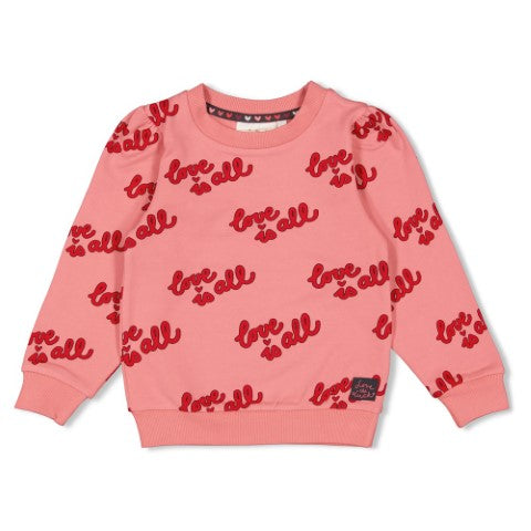 Jubel w25 Sweater AOP - Queen Of Hearts l.Roze 91600444 W25J2