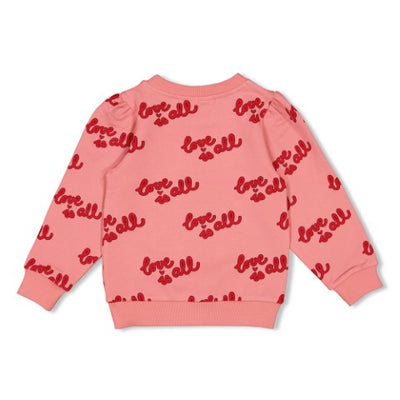 Jubel w25 Sweater AOP - Queen Of Hearts l.Roze 91600444 W25J2