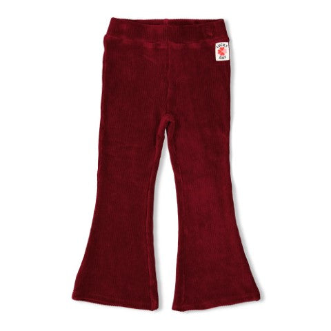 Jubel w25 Flared broek velours rib - Queen Of Hearts Bordeaux 92200484 W25J2