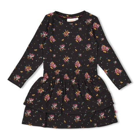 Jubel w25 Jurk AOP - Shine Bright Antraciet 91400417 W25J3