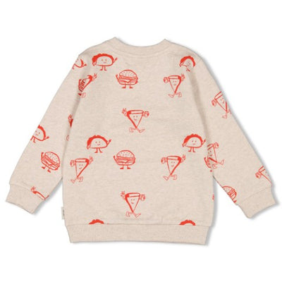 Sturdy w25 Sweater AOP - Couch Club Offwhite melange 71600617 W25S1