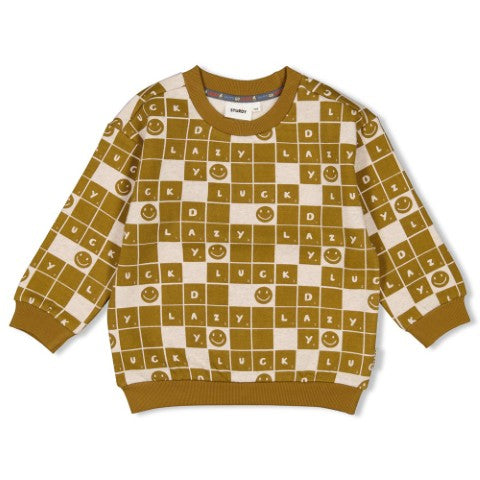 Sturdy w25 Sweater AOP - Couch Club Olijf 71600618 W25S1