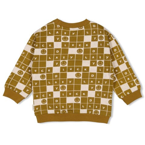 Sturdy w25 Sweater AOP - Couch Club Olijf 71600618 W25S1