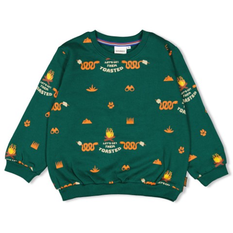 Sturdy w25 Sweater AOP - Chasing Trails Groen 71600630 W25S2
