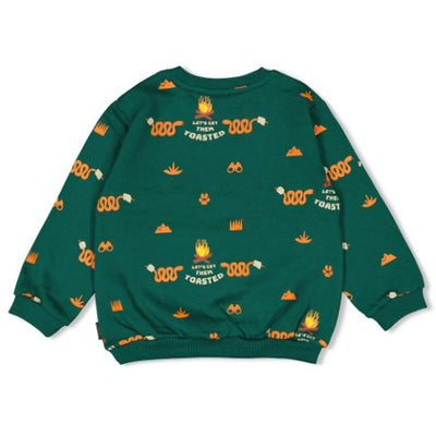 Sturdy w25 Sweater AOP - Chasing Trails Groen 71600630 W25S2