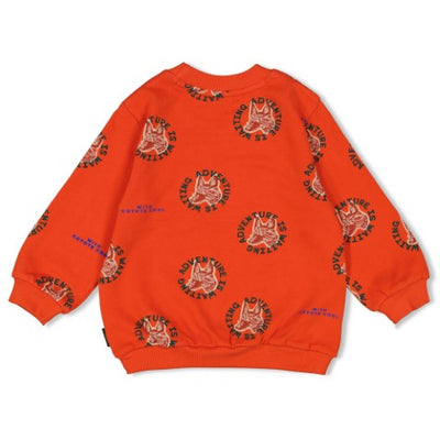 Sturdy w25 Sweater AOP - Chasing Trails Oranje 71600631 W25S2