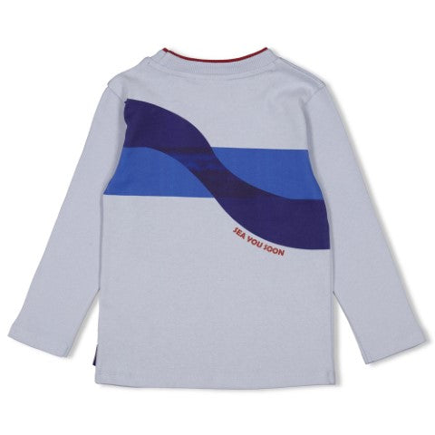 Sturdy w25 Longsleeve - Waves and Whales Blauw 71600638 W25S3