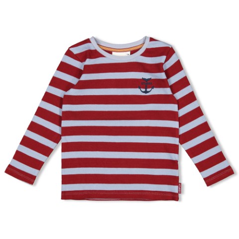 Sturdy w25 Longsleeve rib met streep - Waves and Whales Bordeaux 71600639 W25S3