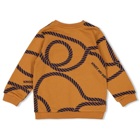 Sturdy w25 Sweater AOP - Waves and Whales Hazelnoot 71600645 W25S3