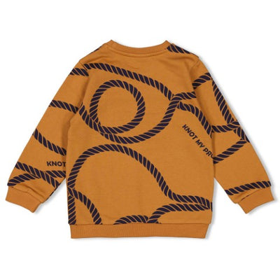 Sturdy w25 Sweater AOP - Waves and Whales Hazelnoot 71600645 W25S3