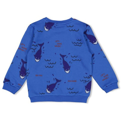 Sturdy w25 Sweater AOP - Waves and Whales Aqua 71600646 W25S3